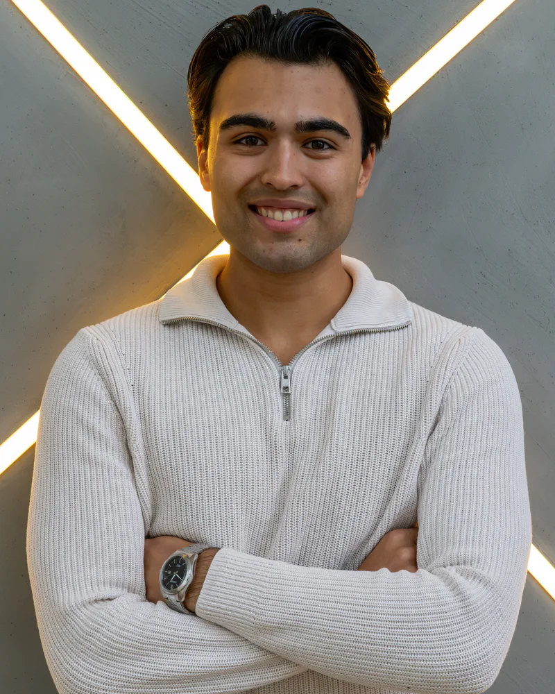 Portret van Vincent Veltman, AI developer bij hosp.